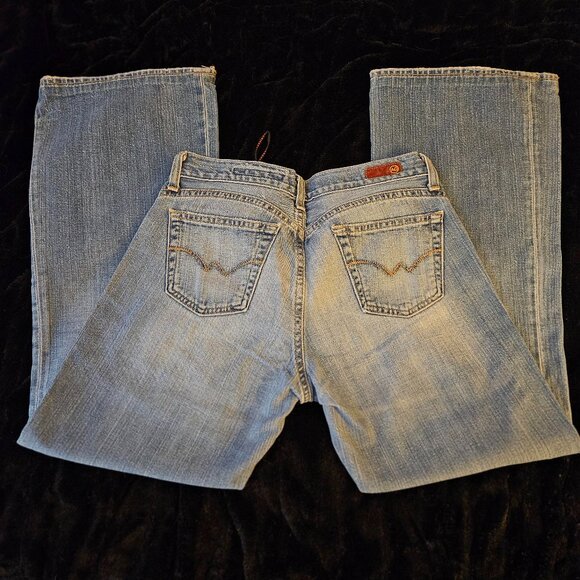 Adriano Goldschmied Wide Leg Flare Washed Denim - Picture 5 of 5